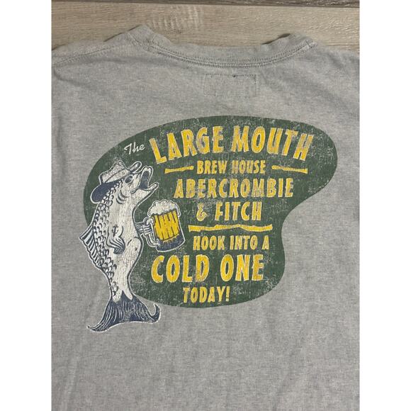 Vintage 90s Abercrombie & Fitch Fishing Beer Long Sleeve Shirt Y2K - Men’s Small - Picture 8 of 9